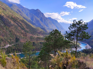 View on the road to Kibithu from Walong