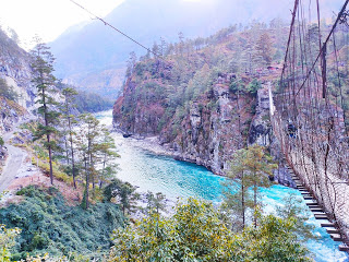 View from the 2nd hanging bridge of the trip