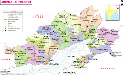 Map of Arunachal Pradesh