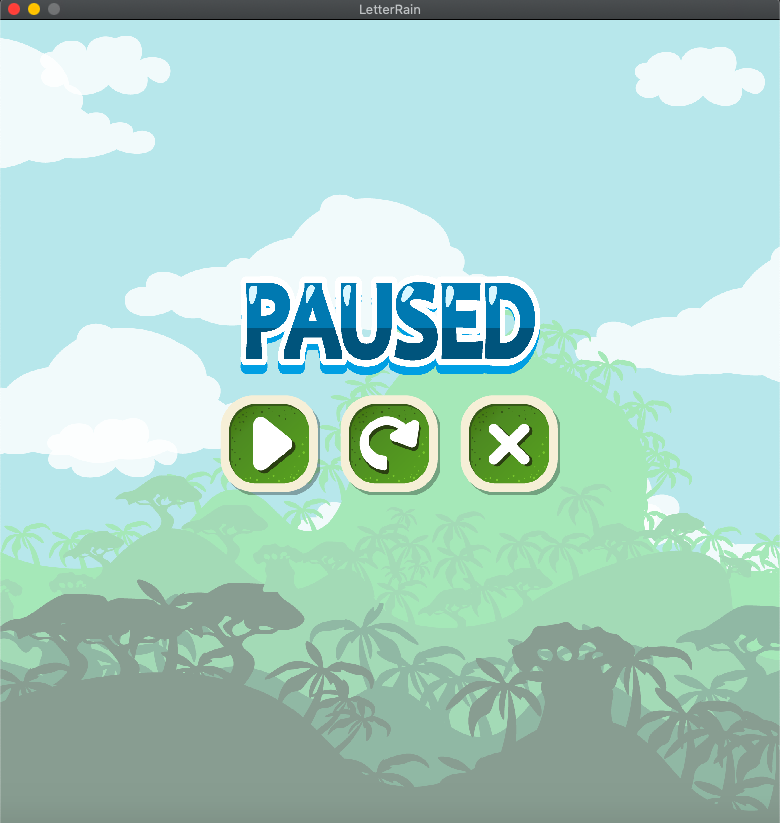 Pause screen